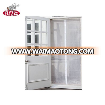 Customized size white color washable magic curtain door magnetic fly screen